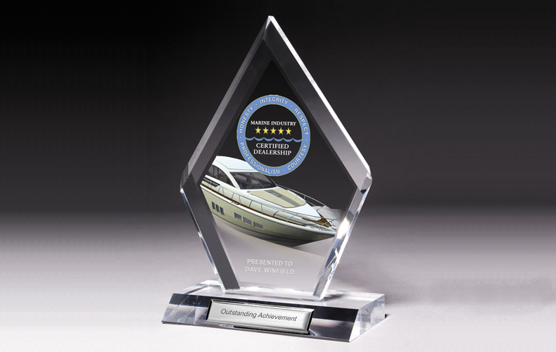 7512S (Screen Print), 7512L (Laser), 7512P (4Color Process) - Multi-Faceted Acrylic Award - 5” x 8 3/4” 7512S (Screen Print), 7512L (Laser), 7512P (4Color Process) - Multi-Faceted Acrylic Award - 5” x 8 3/4”